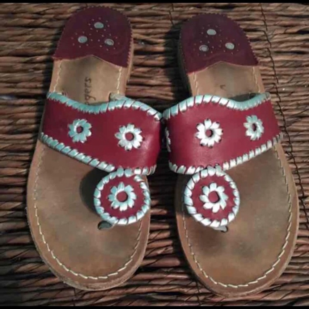 Jack Rogers Leather Thong Sandal Size 7